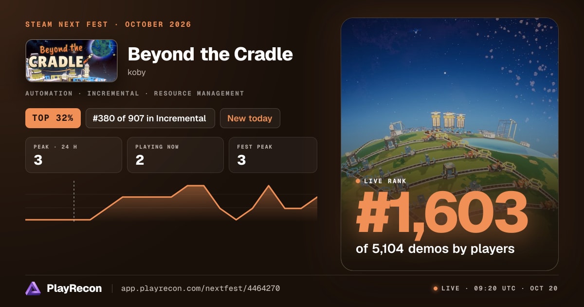 Beyond the Cradle au Steam Next Fest