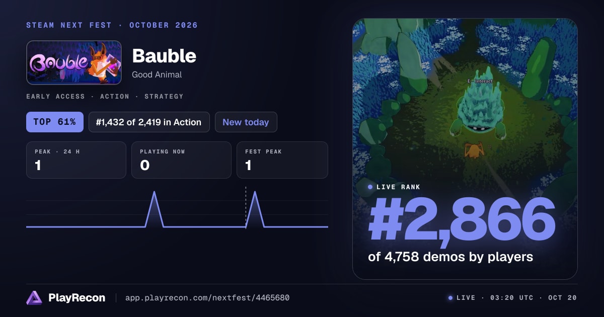 Bauble im Steam Next Fest