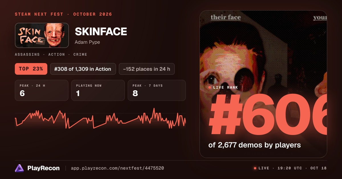 SKINFACE in Steam Next Fest