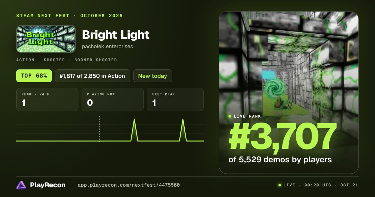 Bright Light на Steam Next Fest