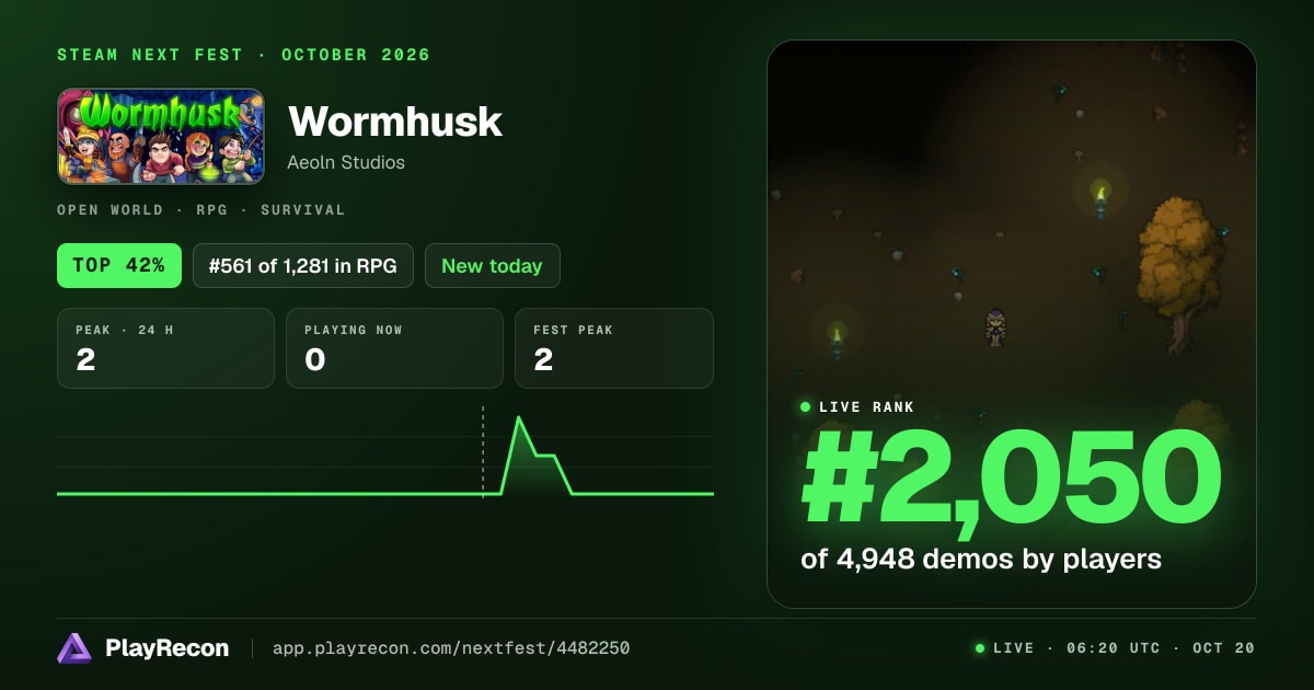 Wormhusk на Steam Next Fest
