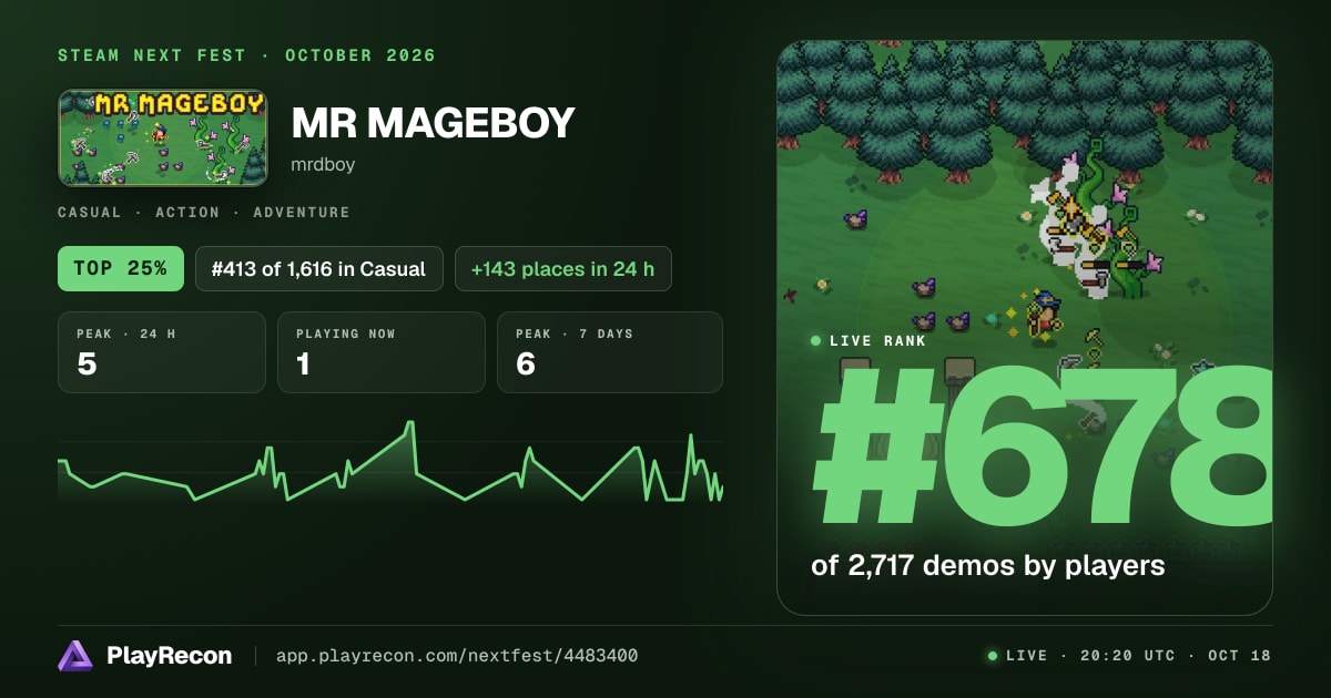 MR MAGEBOY im Steam Next Fest