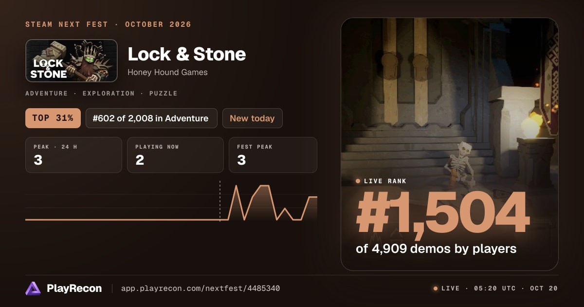 Lock & Stone на Steam Next Fest