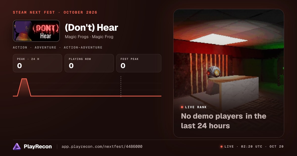 (Don't) Hear in Steam Next Fest