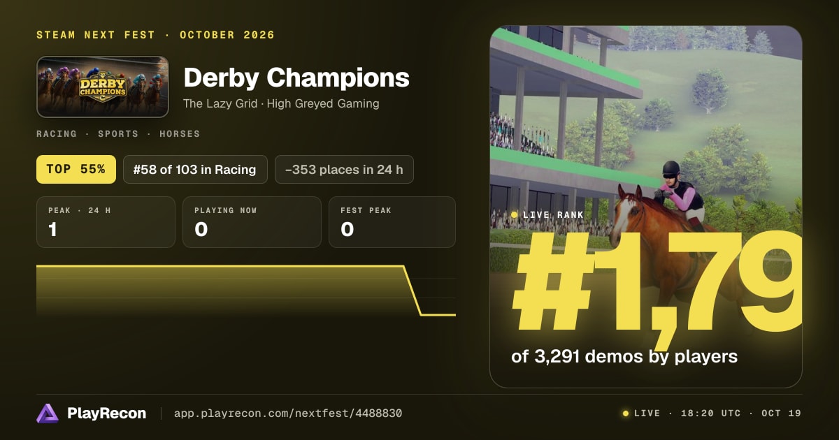 Derby Champions на Steam Next Fest