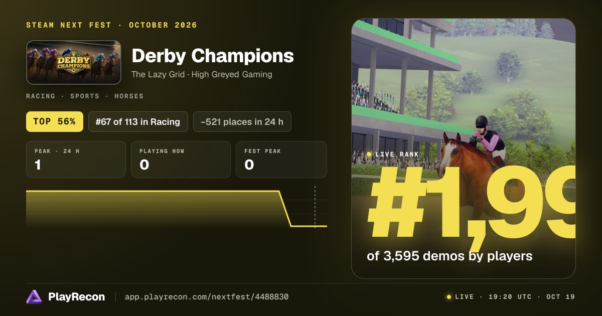 Derby Champions en el Steam Next Fest