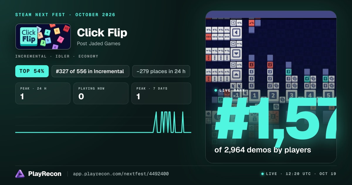 Click Flip in Steam Next Fest