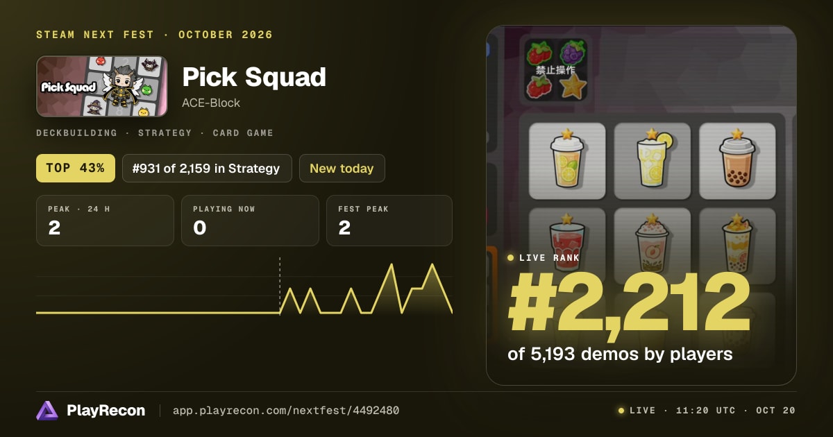 Pick Squad на Steam Next Fest