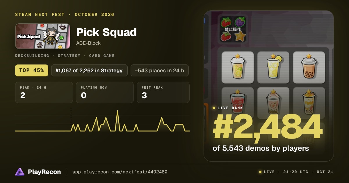Pick Squad allo Steam Next Fest