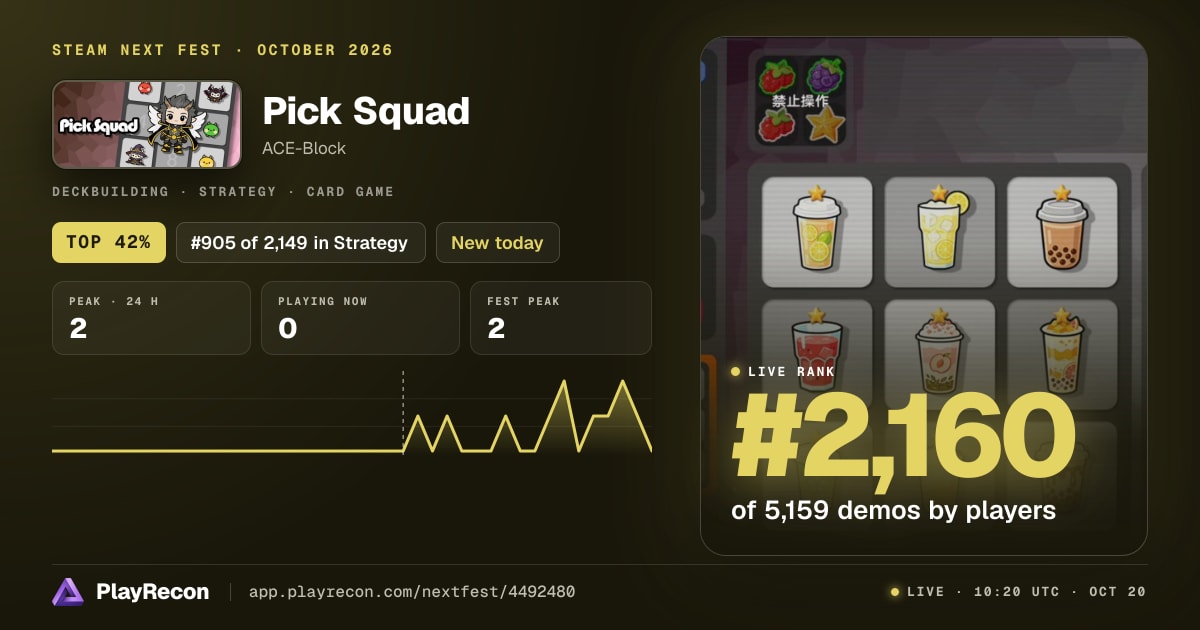 Pick Squad en el Steam Next Fest