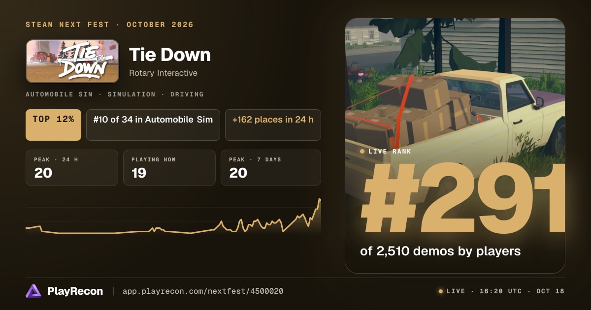 Tie Down in Steam Next Fest