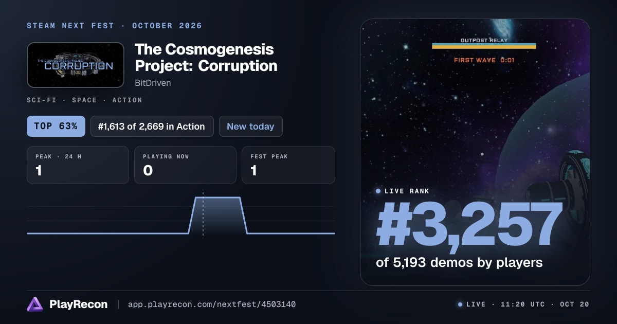 The Cosmogenesis Project: Corruption en el Steam Next Fest