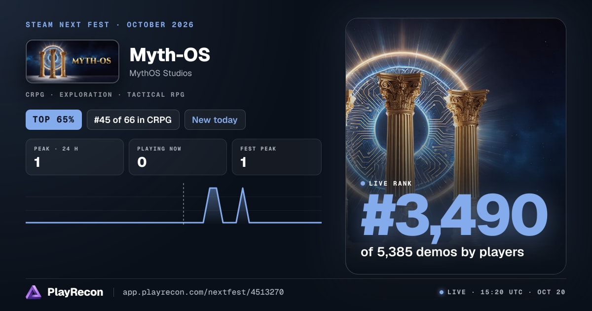 Myth-OS im Steam Next Fest