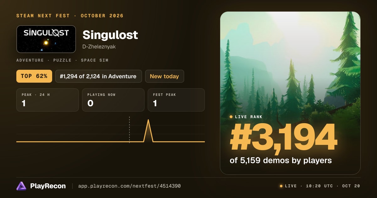 Singulost in Steam Next Fest