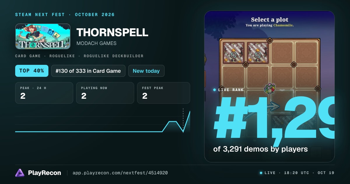 THORNSPELL im Steam Next Fest