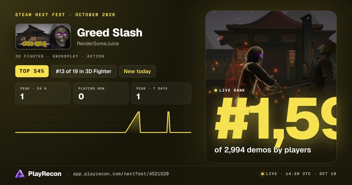 Greed Slash in Steam Next Fest