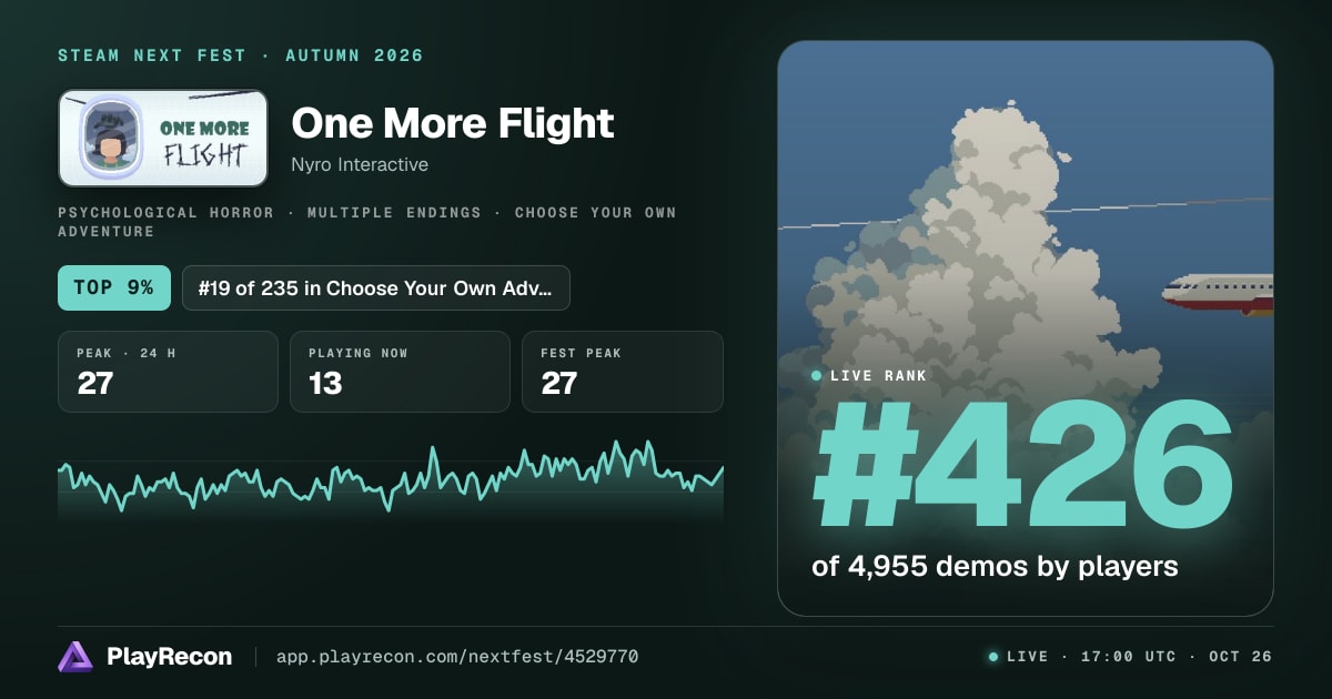 One More Flight im Steam Next Fest