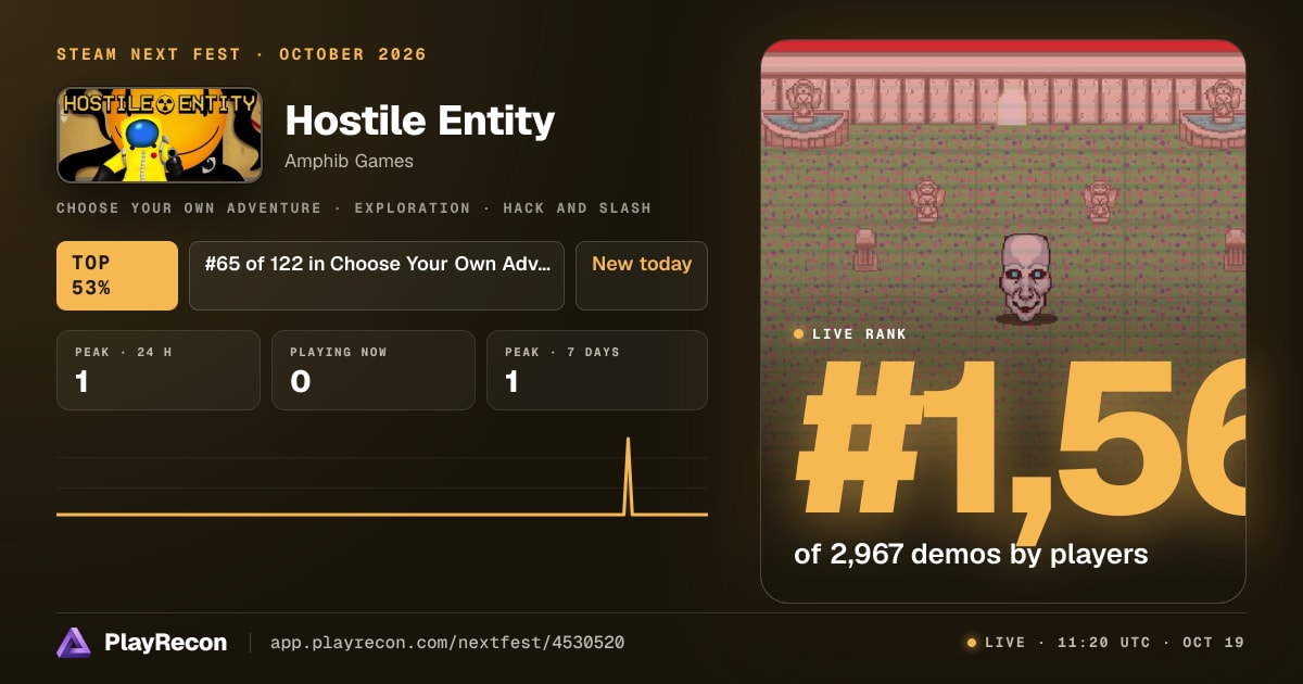 Hostile Entity allo Steam Next Fest