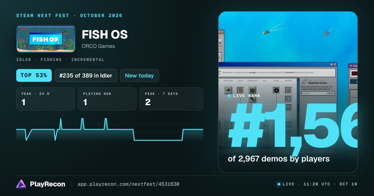 FISH OS in Steam Next Fest
