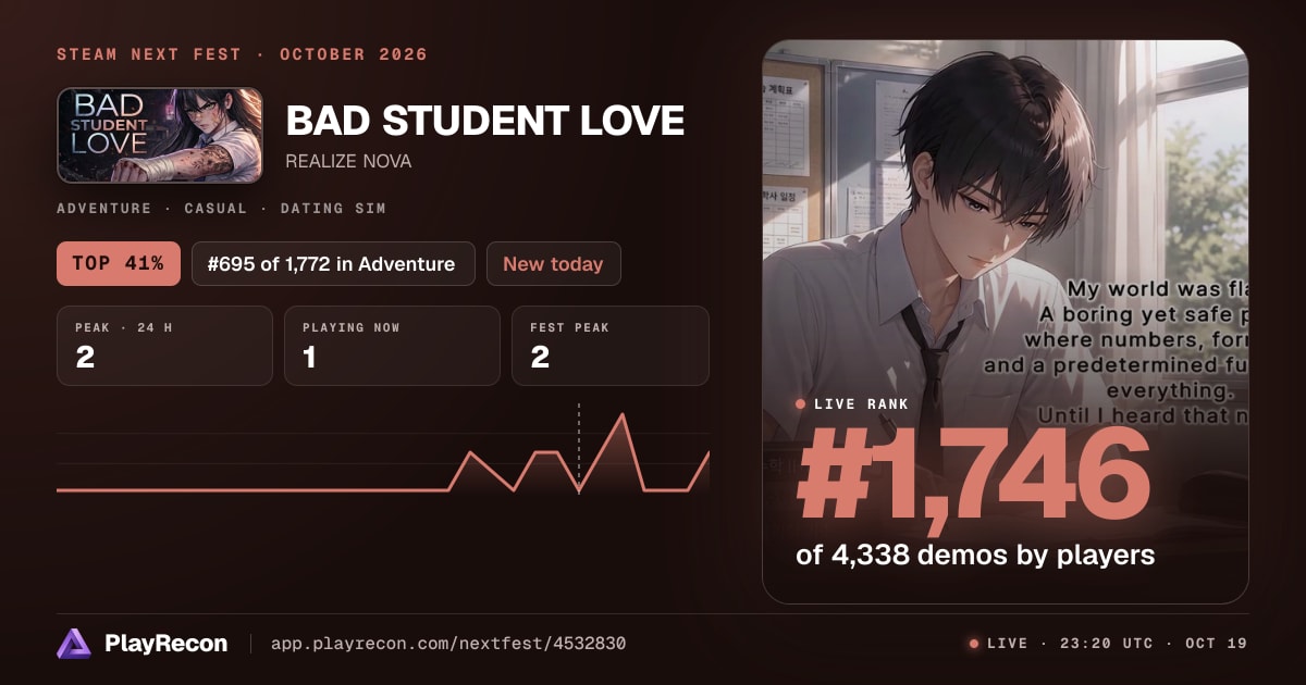 BAD STUDENT LOVE на Steam Next Fest