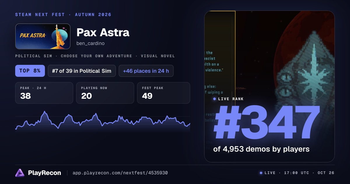 Pax Astra in Steam Next Fest