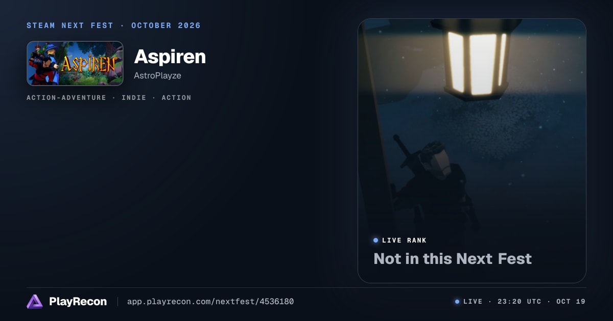 Aspiren au Steam Next Fest