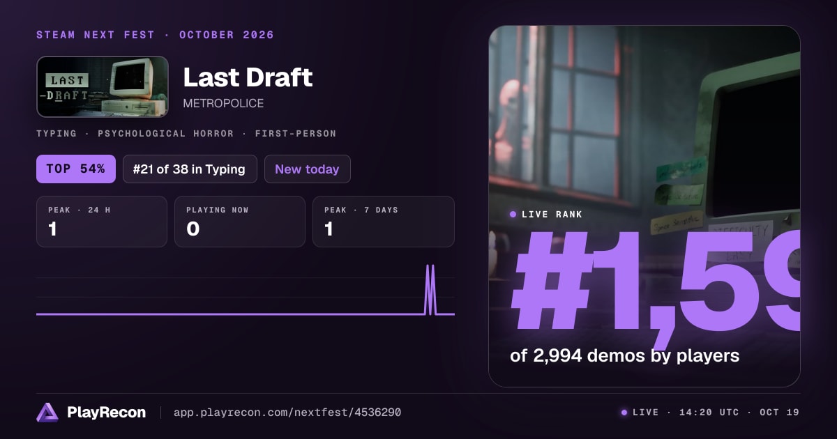 Last Draft en el Steam Next Fest