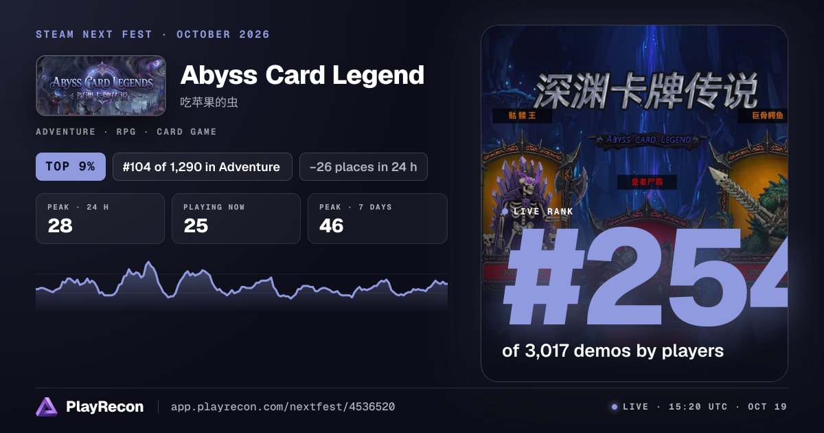 Abyss Card Legend in Steam Next Fest