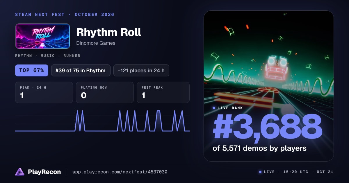 Rhythm Roll in Steam Next Fest