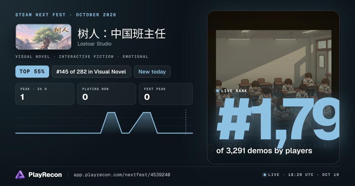 树人：中国班主任 in Steam Next Fest