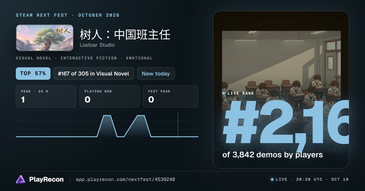 树人：中国班主任 allo Steam Next Fest