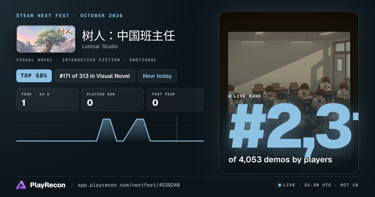 树人：中国班主任 на Steam Next Fest