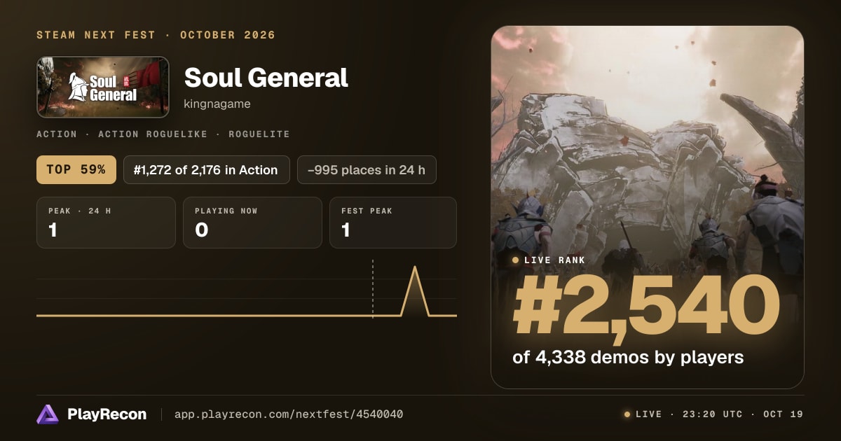 Soul General in Steam Next Fest