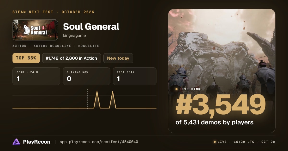 Soul General im Steam Next Fest