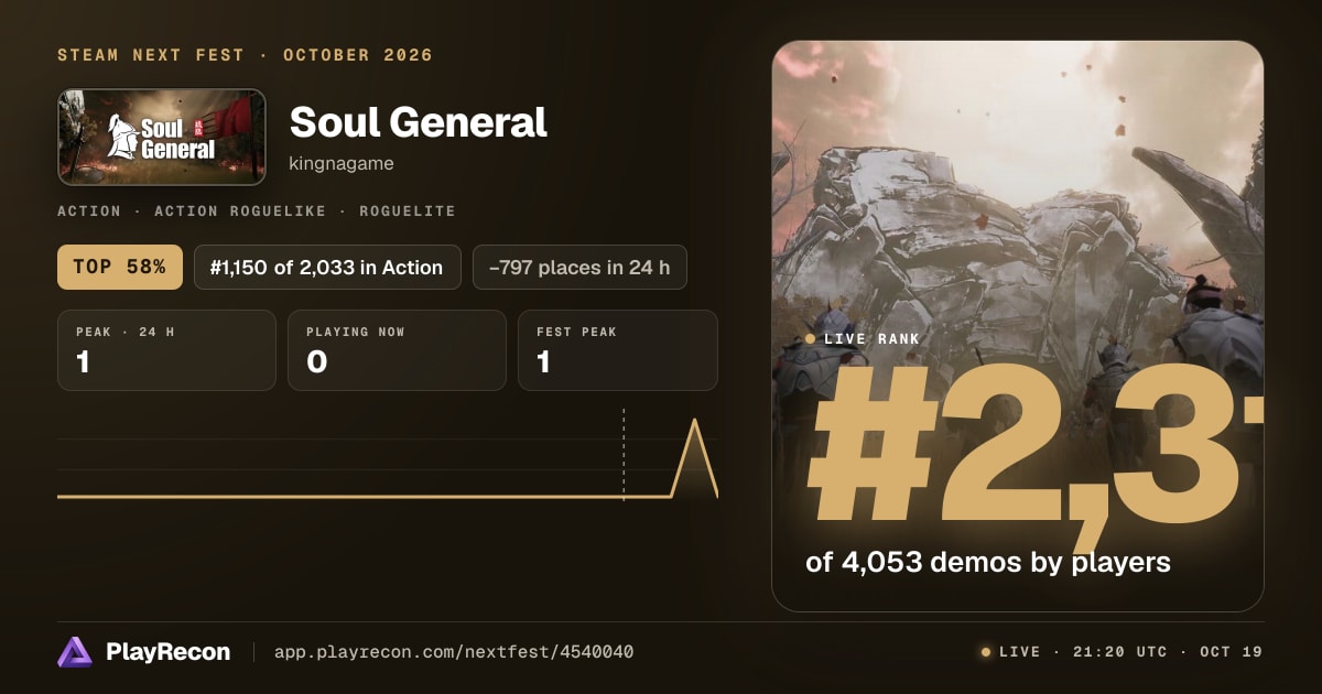 Soul General au Steam Next Fest