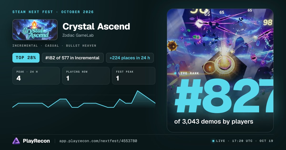 Crystal Ascend in Steam Next Fest