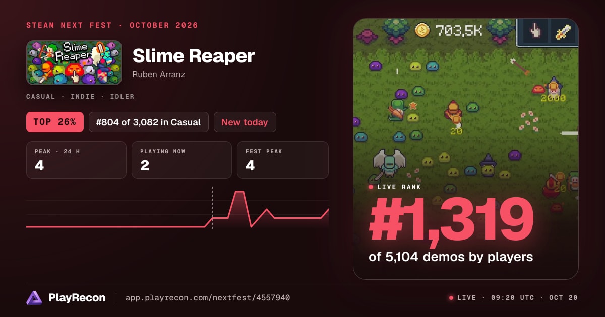 Slime Reaper in Steam Next Fest