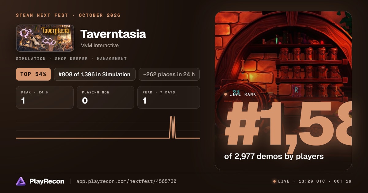 Taverntasia in Steam Next Fest