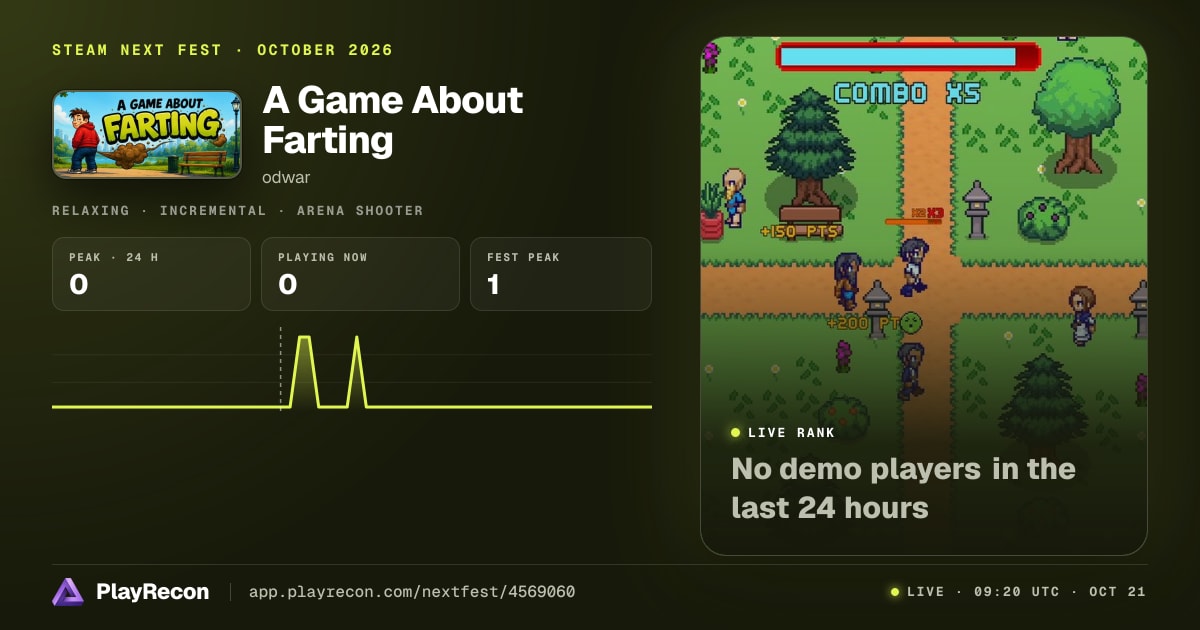 A Game About Farting in Steam Next Fest