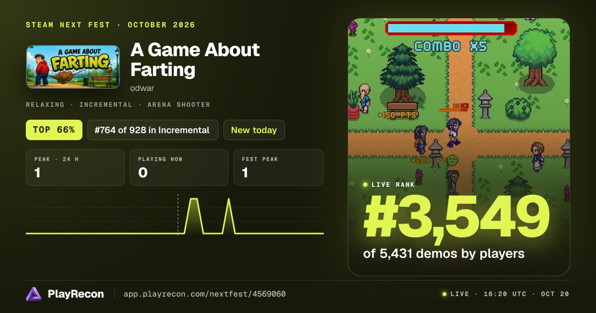 A Game About Farting im Steam Next Fest