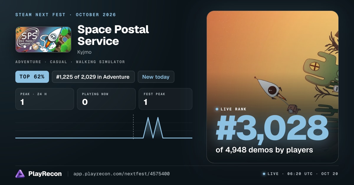 Space Postal Service in Steam Next Fest