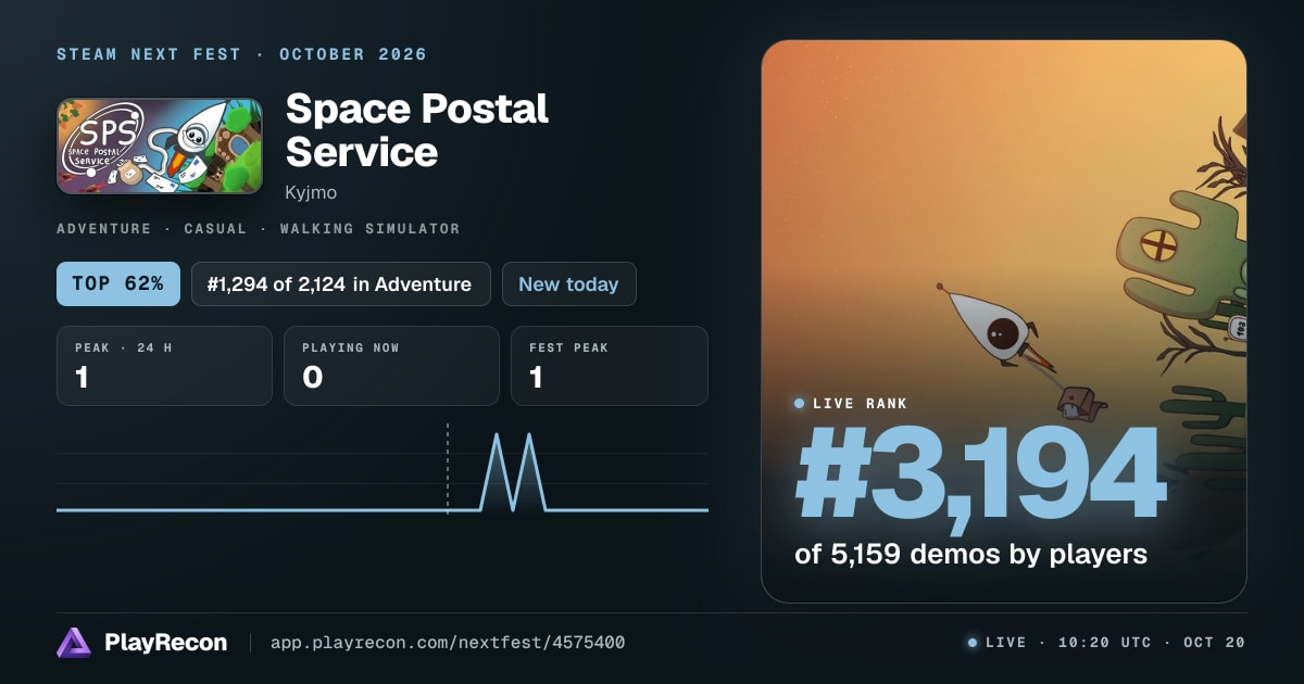 Space Postal Service на Steam Next Fest