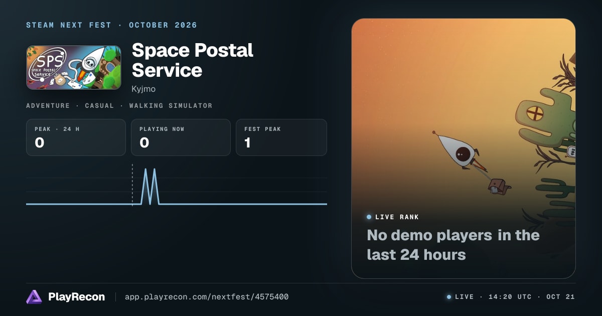 Space Postal Service au Steam Next Fest