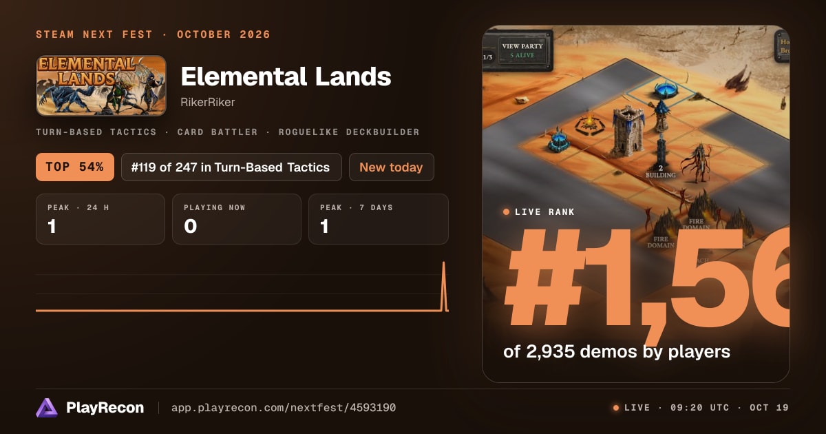 Elemental Lands in Steam Next Fest