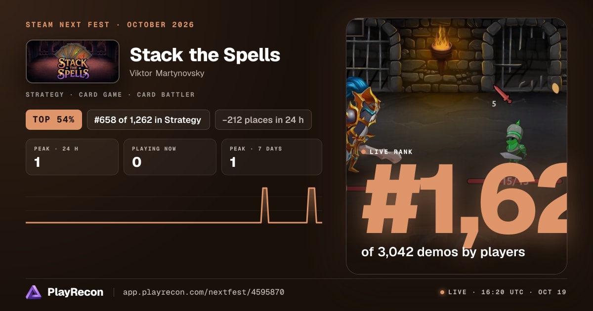 Stack the Spells en el Steam Next Fest