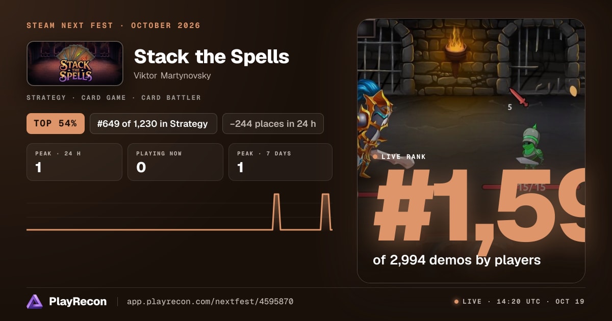 Stack the Spells au Steam Next Fest