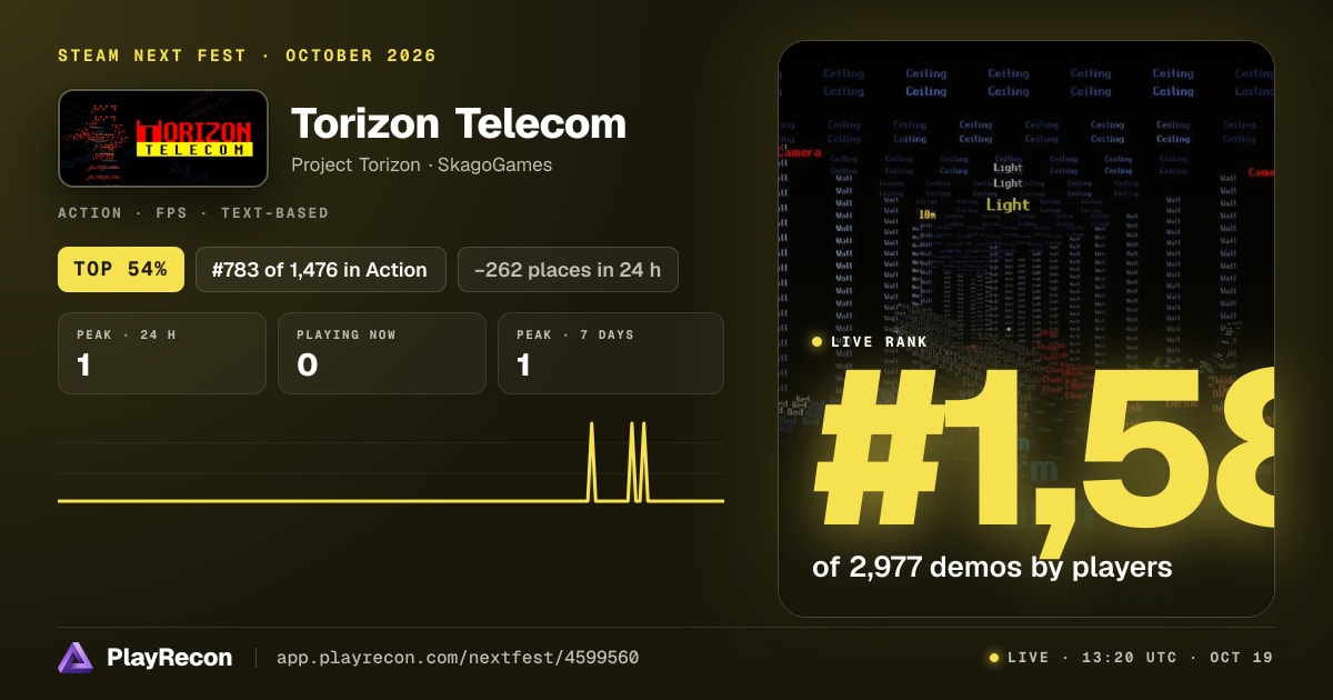 Torizon Telecom en el Steam Next Fest