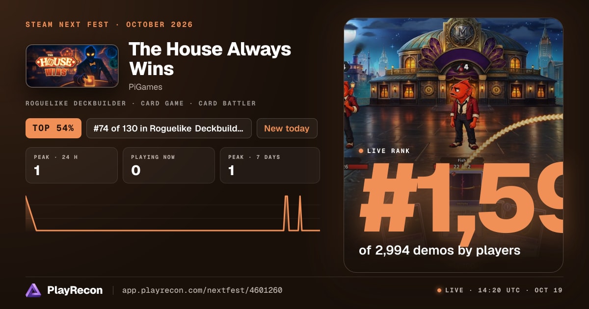 The House Always Wins на Steam Next Fest