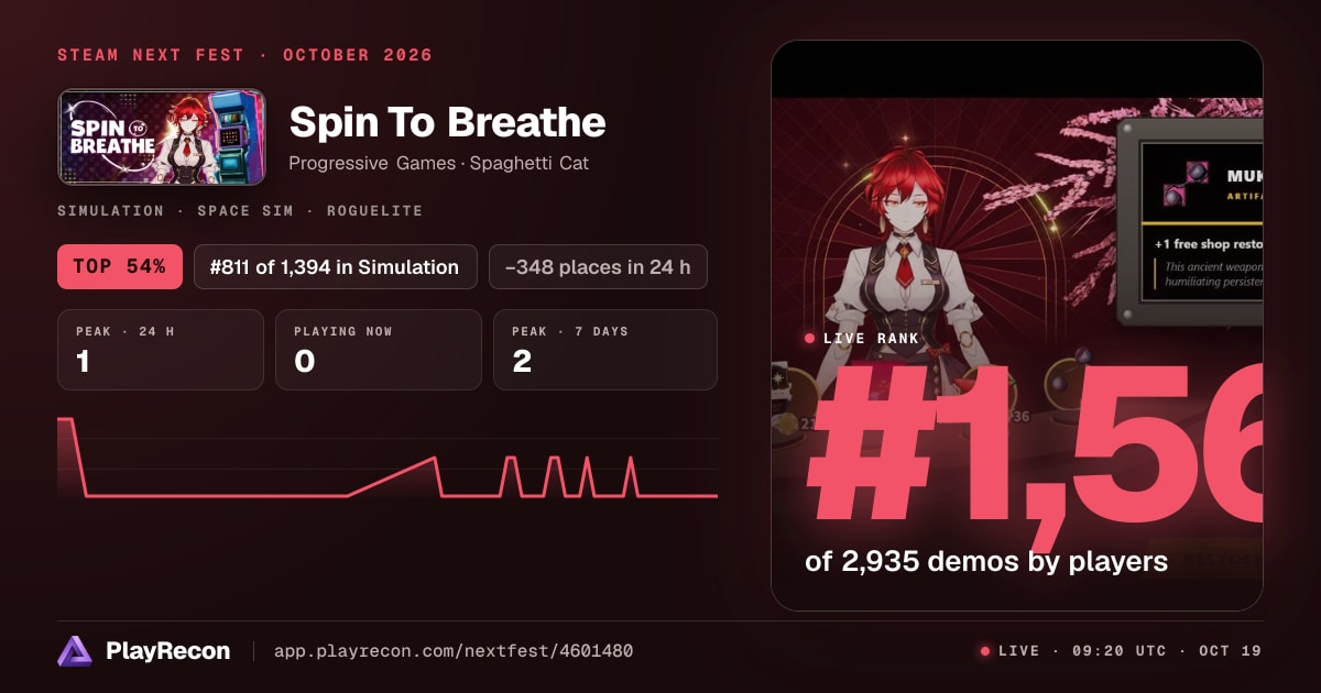 Spin To Breathe in Steam Next Fest