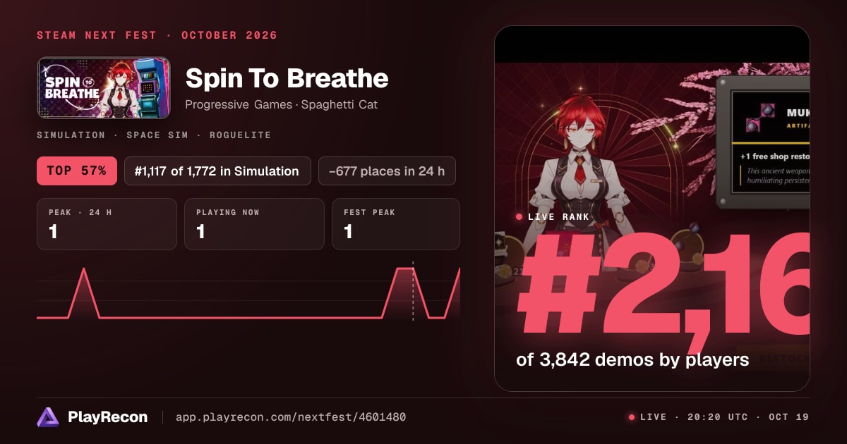 Spin To Breathe на Steam Next Fest